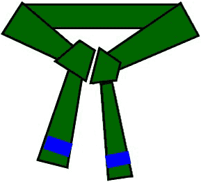 Green Belt blue stripe